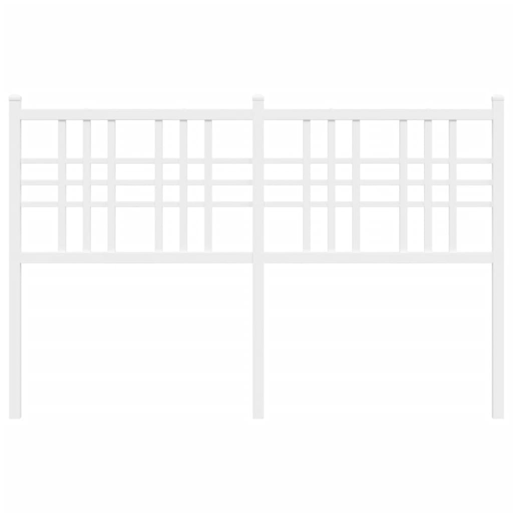 Metal Headboard White 120cm