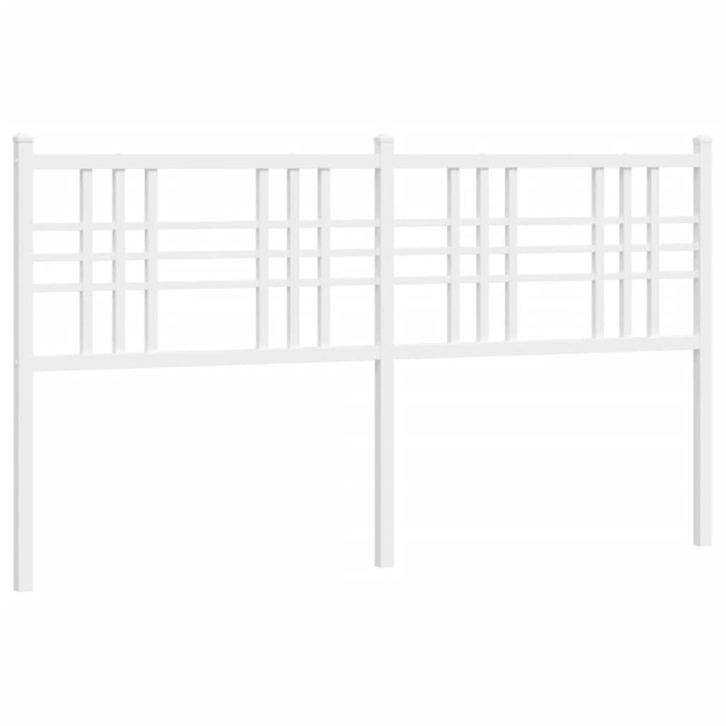 Metal Headboard White 150cm