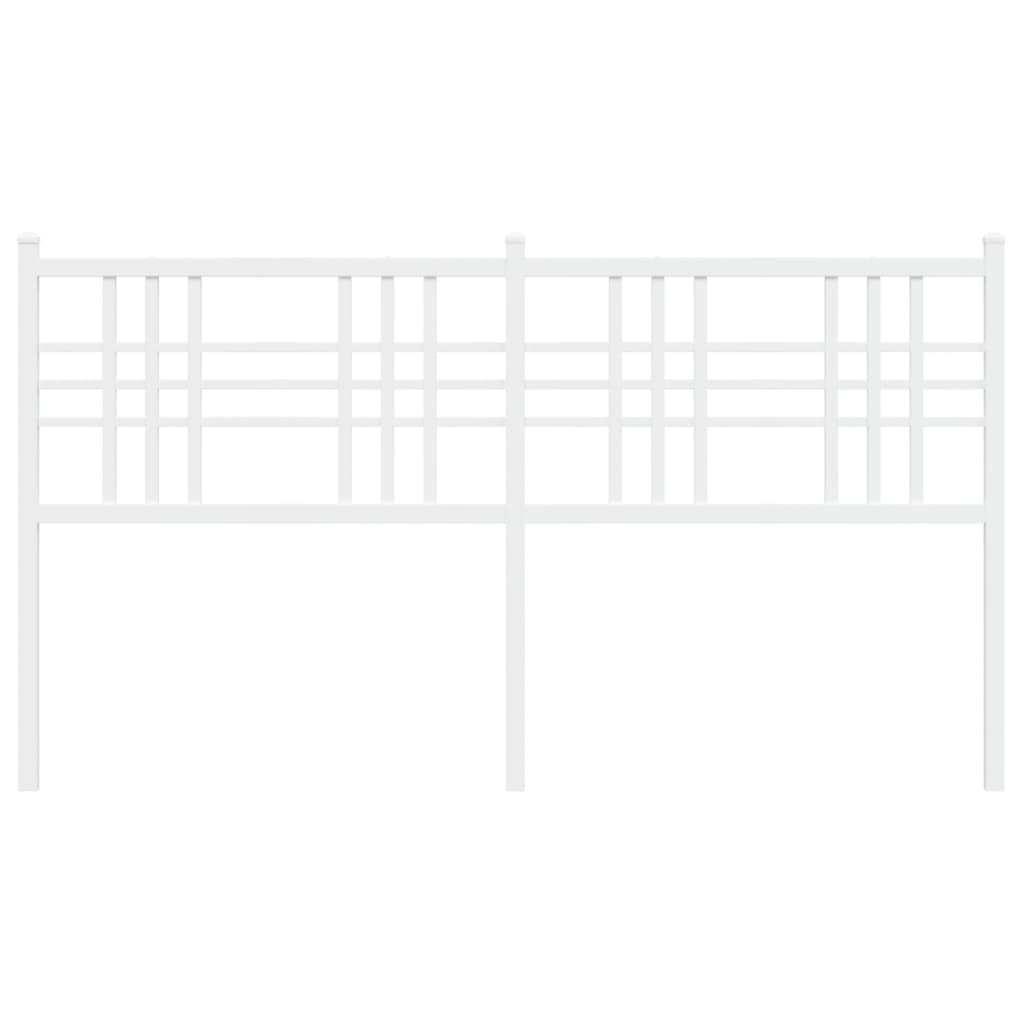 Metal Headboard White 160cm