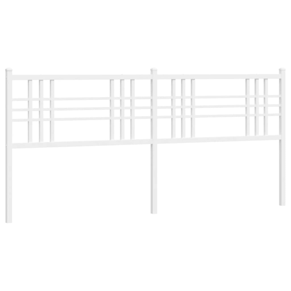 Metal Headboard White 193cm