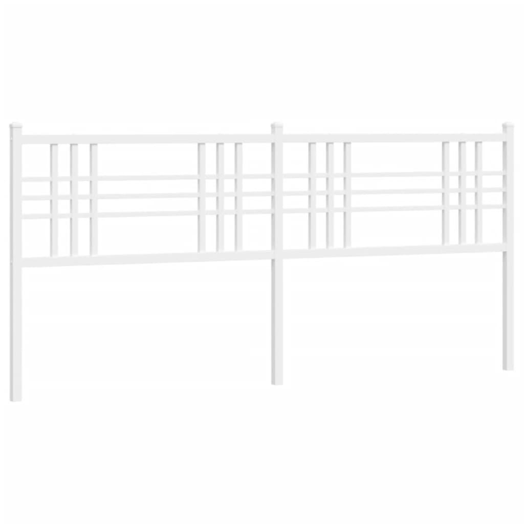 Metal Headboard White 200cm