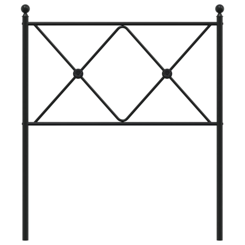 Metal Headboard Black 75cm