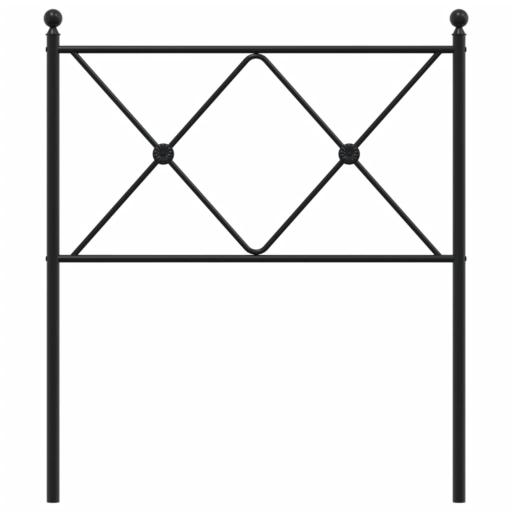 Metal Headboard Black 80cm