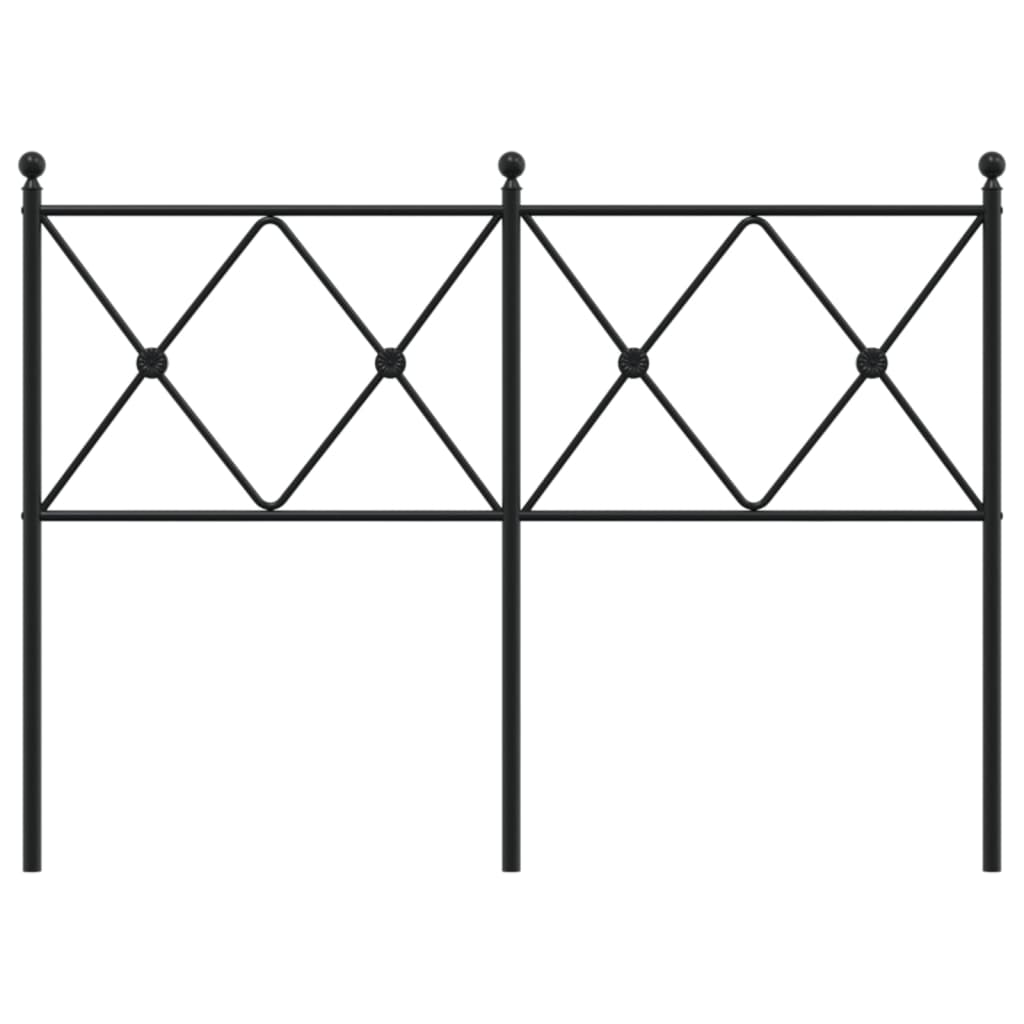 Metal Headboard Black 120cm