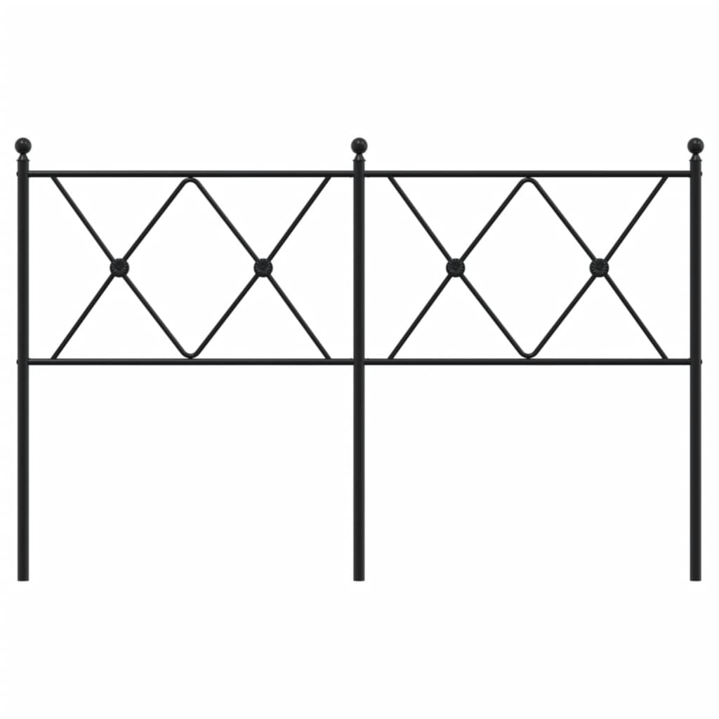 Metal Headboard Black 137cm