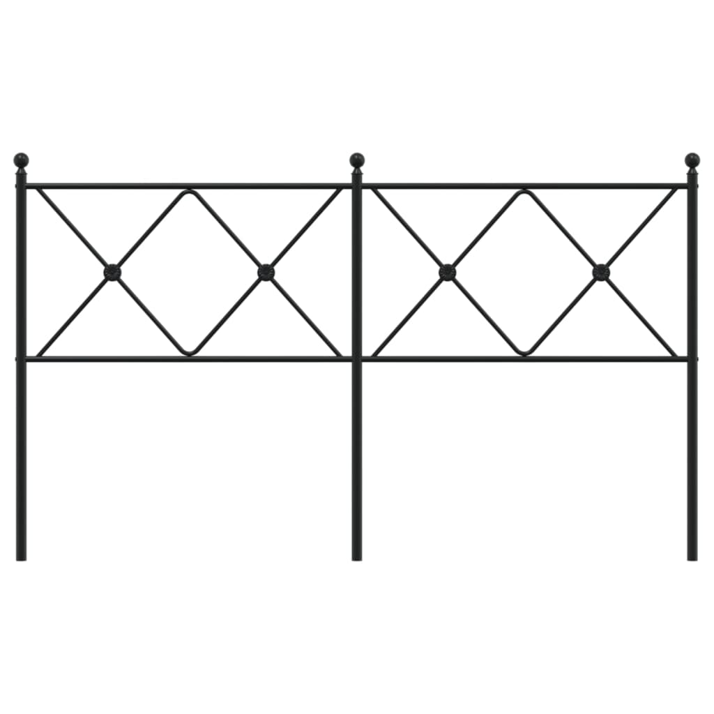 Metal Headboard Black 150cm