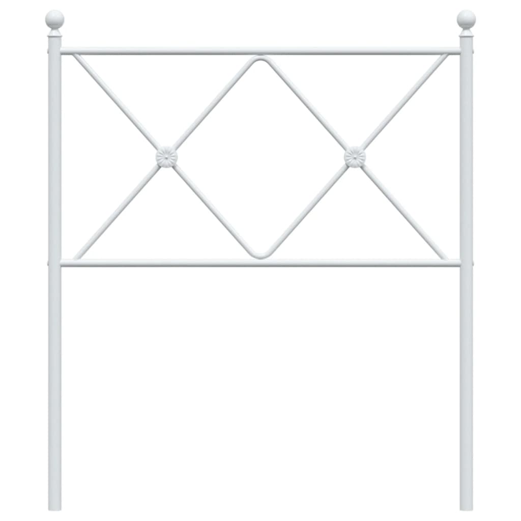 Metal Headboard White 80cm