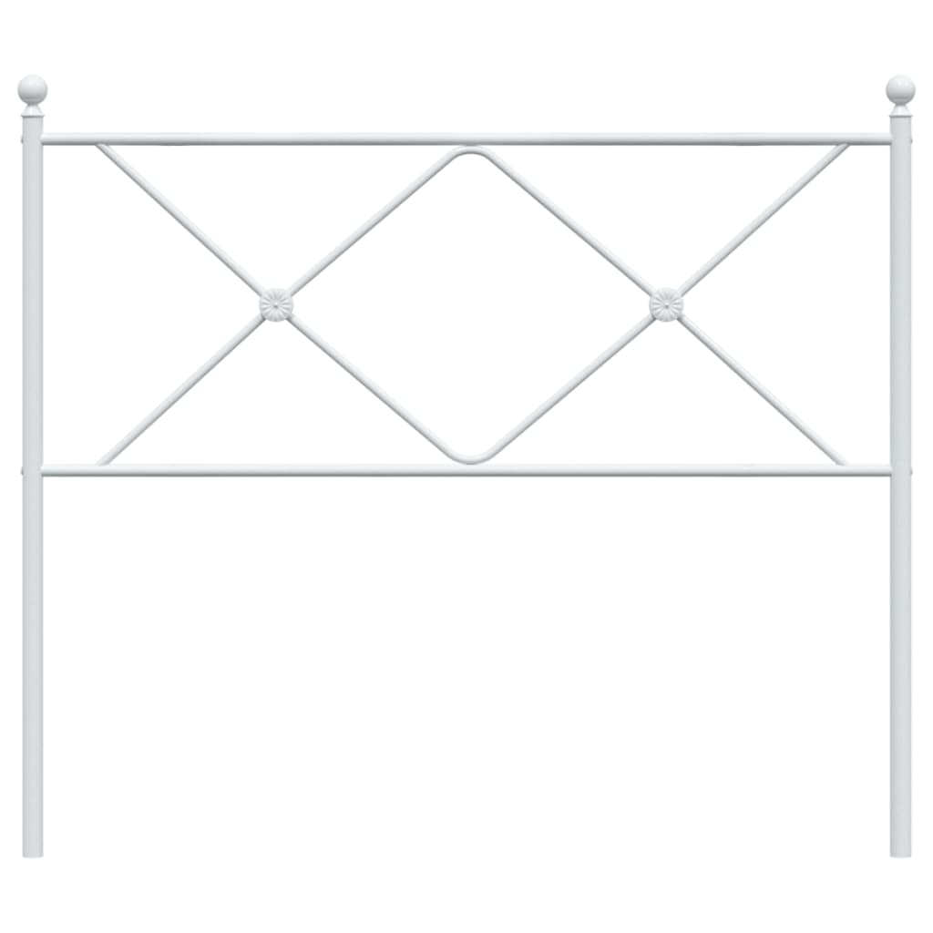 Metal Headboard White 100cm