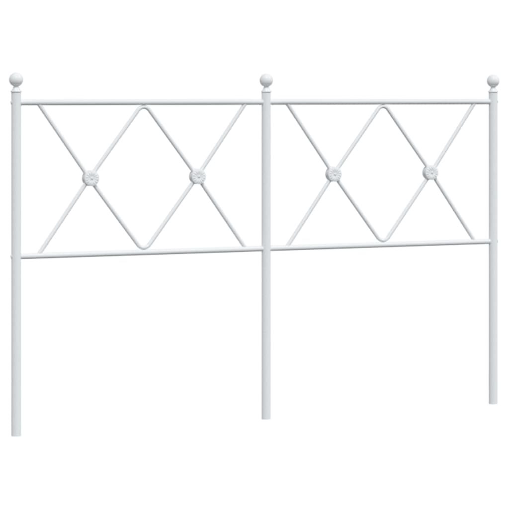 Metal Headboard White 137cm