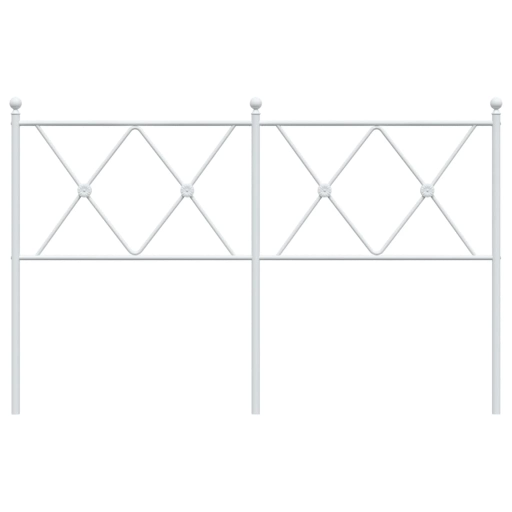 Metal Headboard White 137cm