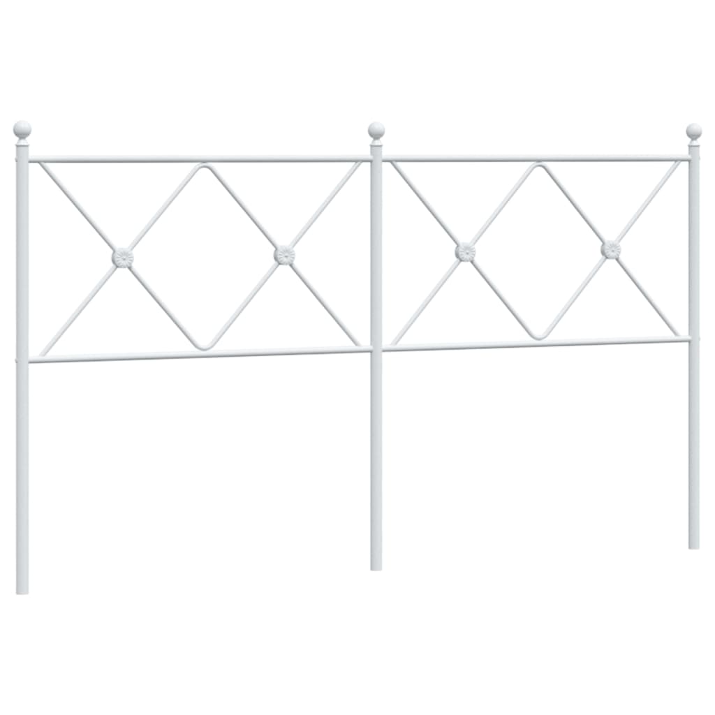 Metal Headboard White 160cm
