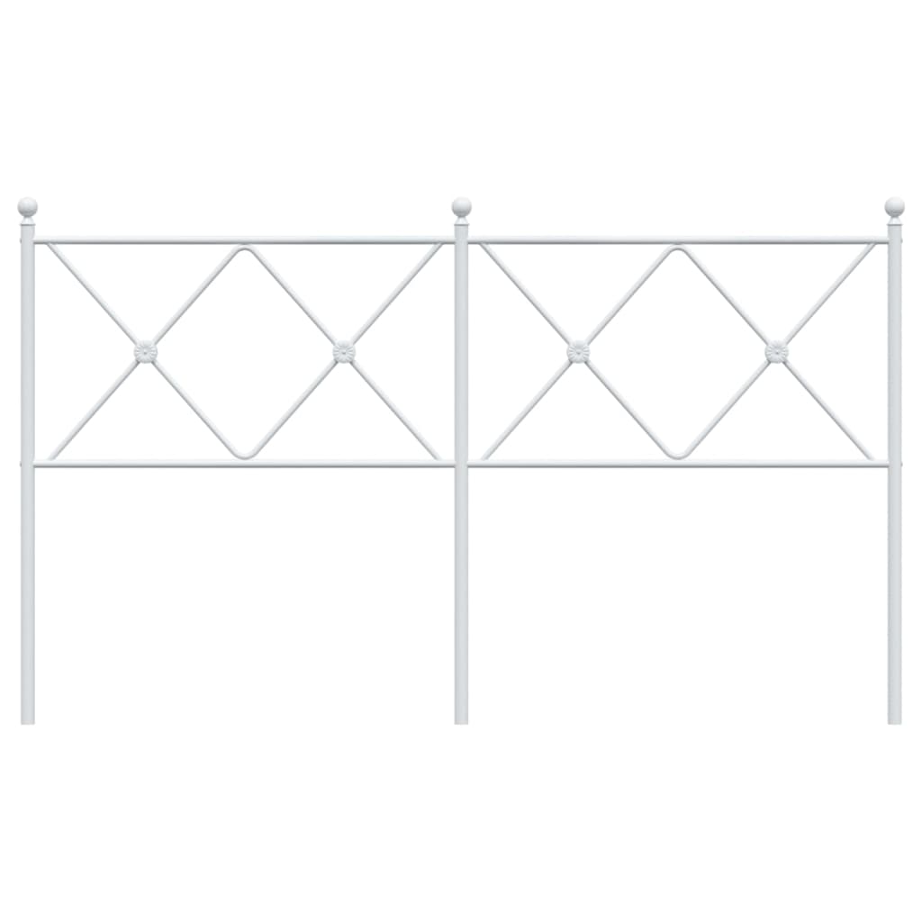 Metal Headboard White 160cm