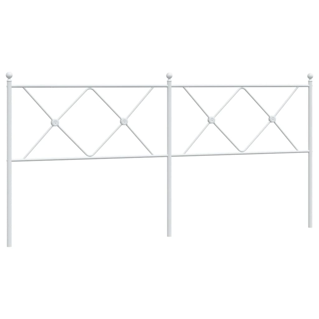 Metal Headboard White 180cm