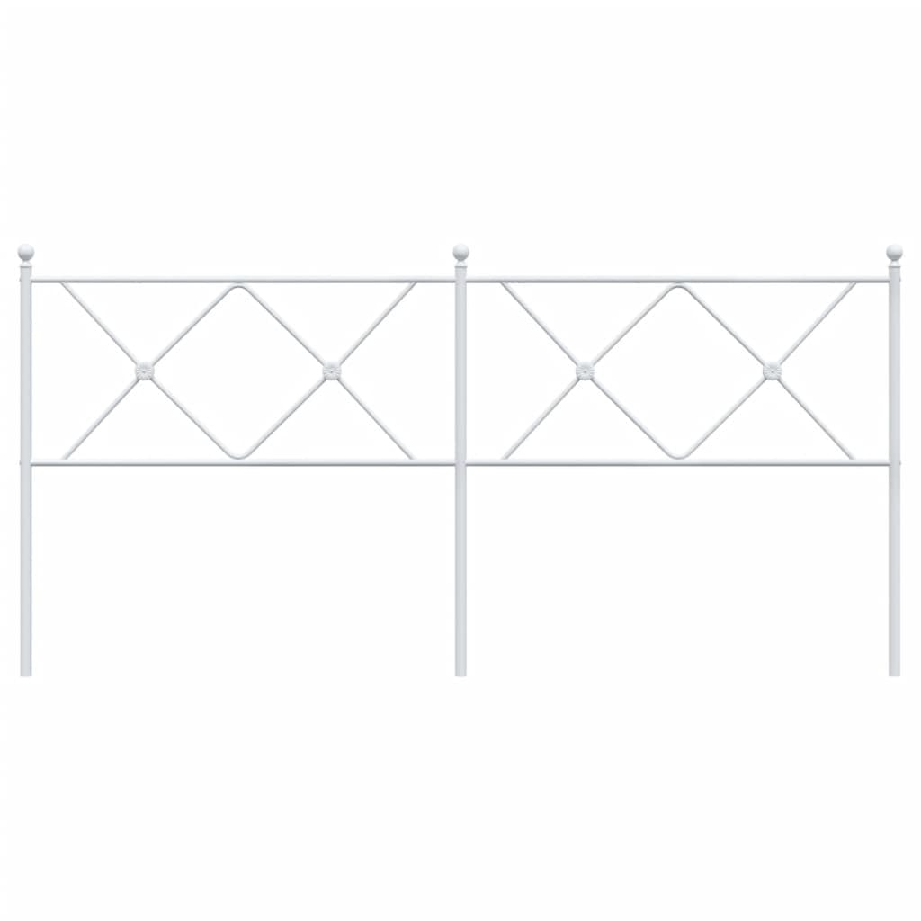 Metal Headboard White 180cm