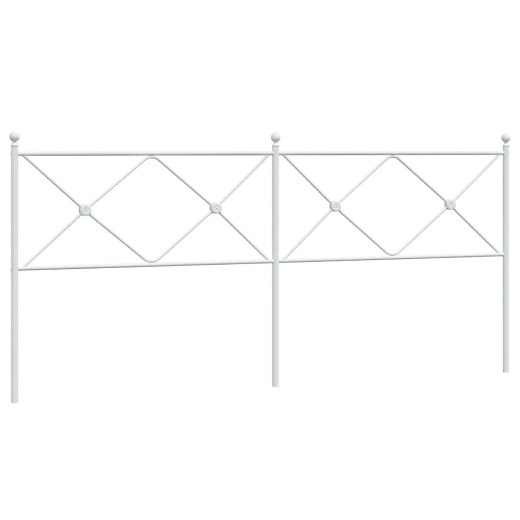 Metal Headboard White 193cm