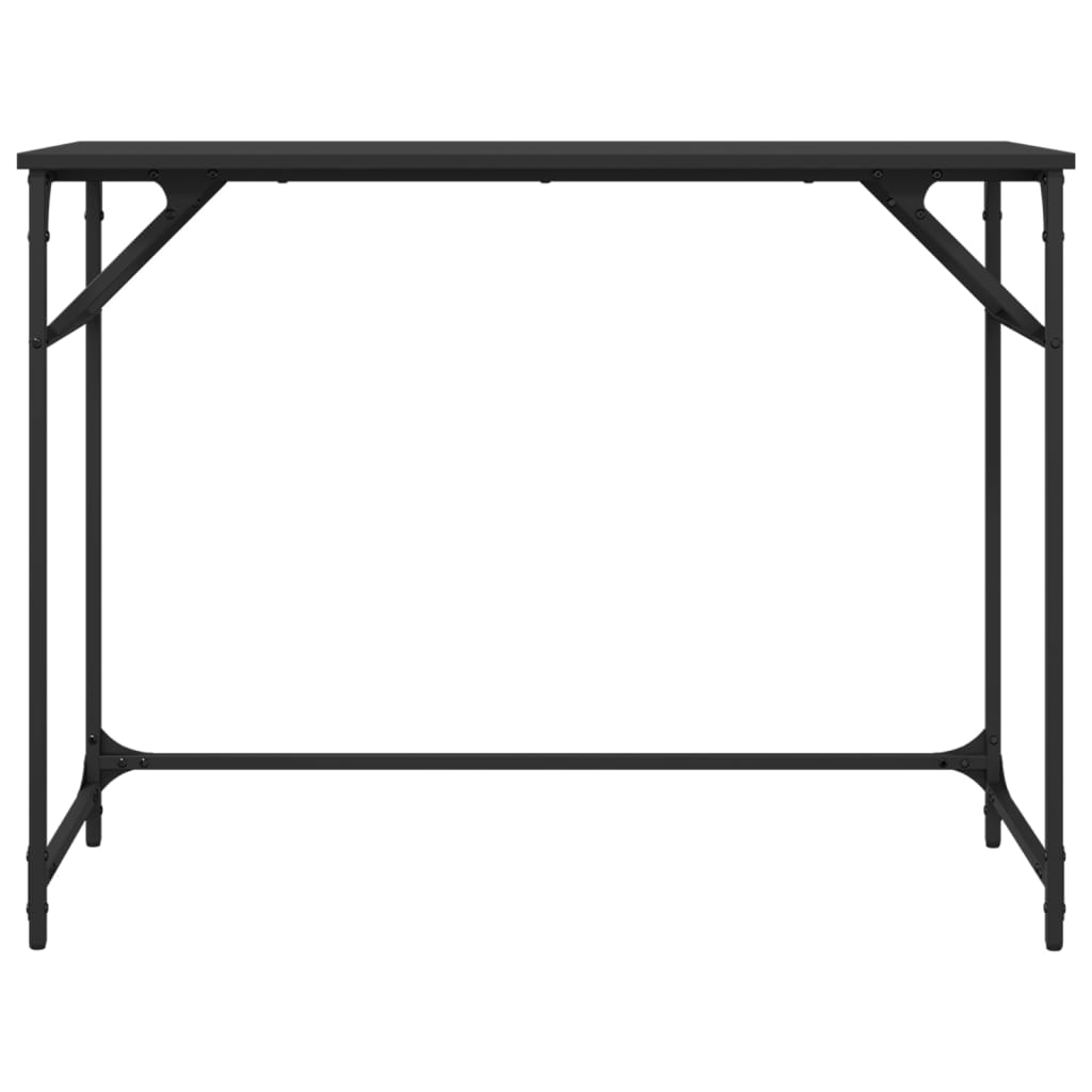 Desk Black 100x45x76 cm Engineered Wood and Powder-coated Steel
