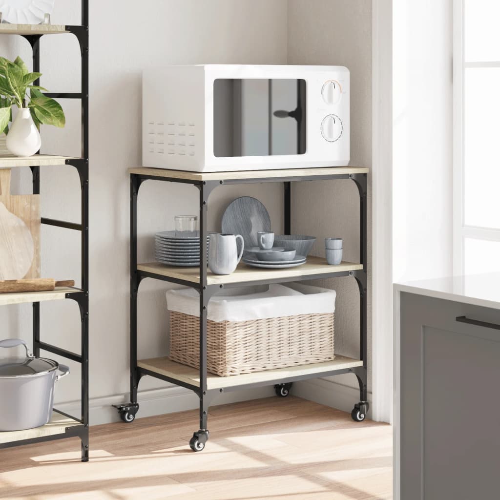 Kitchen Trolley Sonoma Oak 60x41x76 cm Engineered Wood