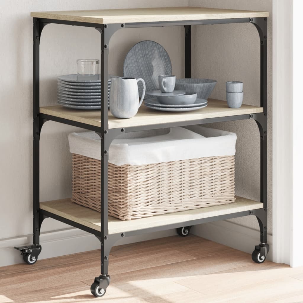 Kitchen Trolley Sonoma Oak 60x41x76 cm Engineered Wood