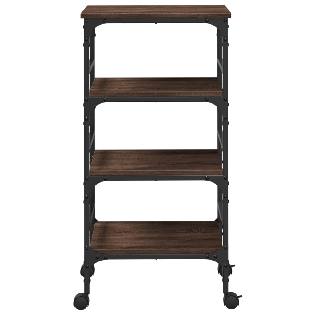 Kitchen Trolley Brown Oak 45x35x89.5 cm Engineered Wood