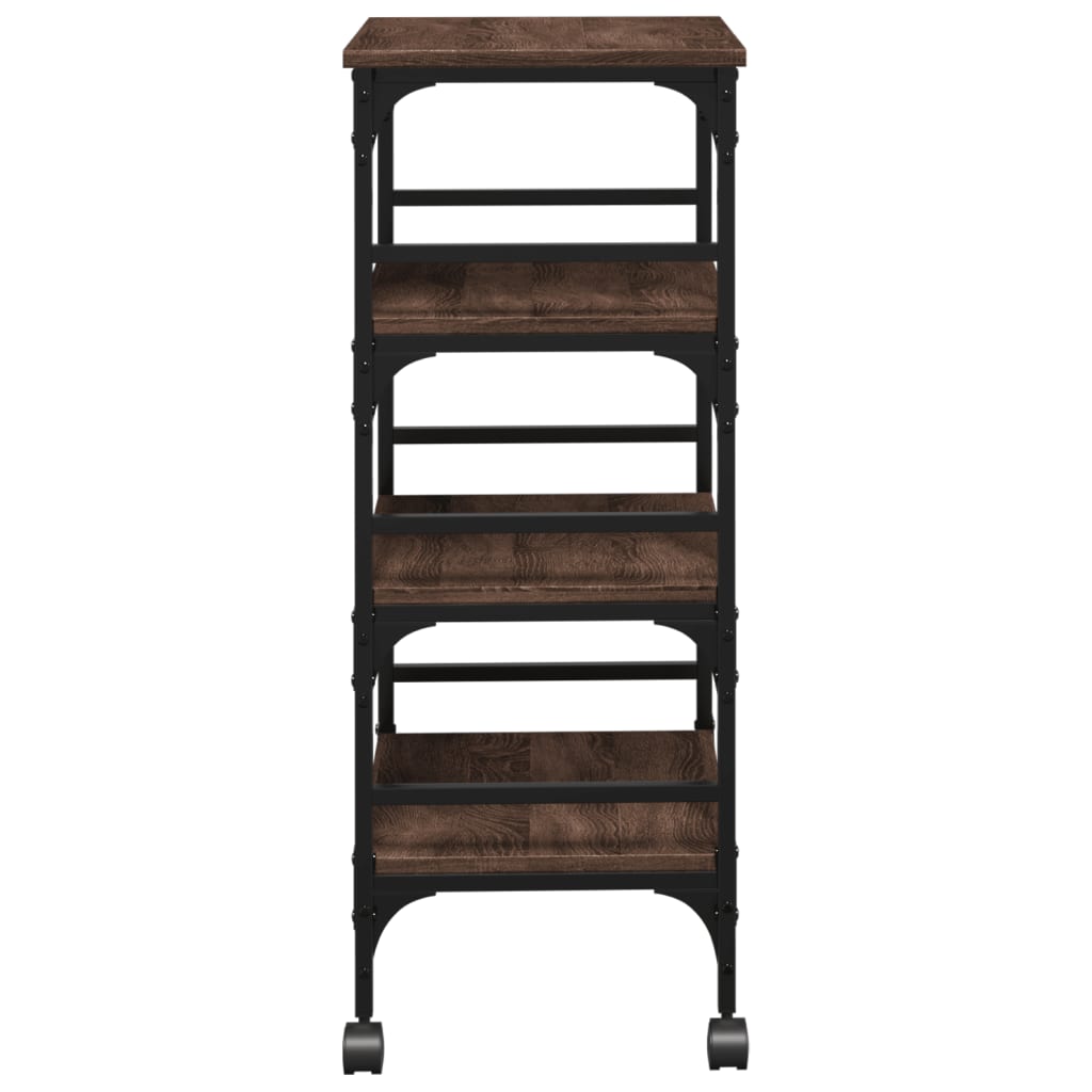 Kitchen Trolley Brown Oak 45x35x89.5 cm Engineered Wood