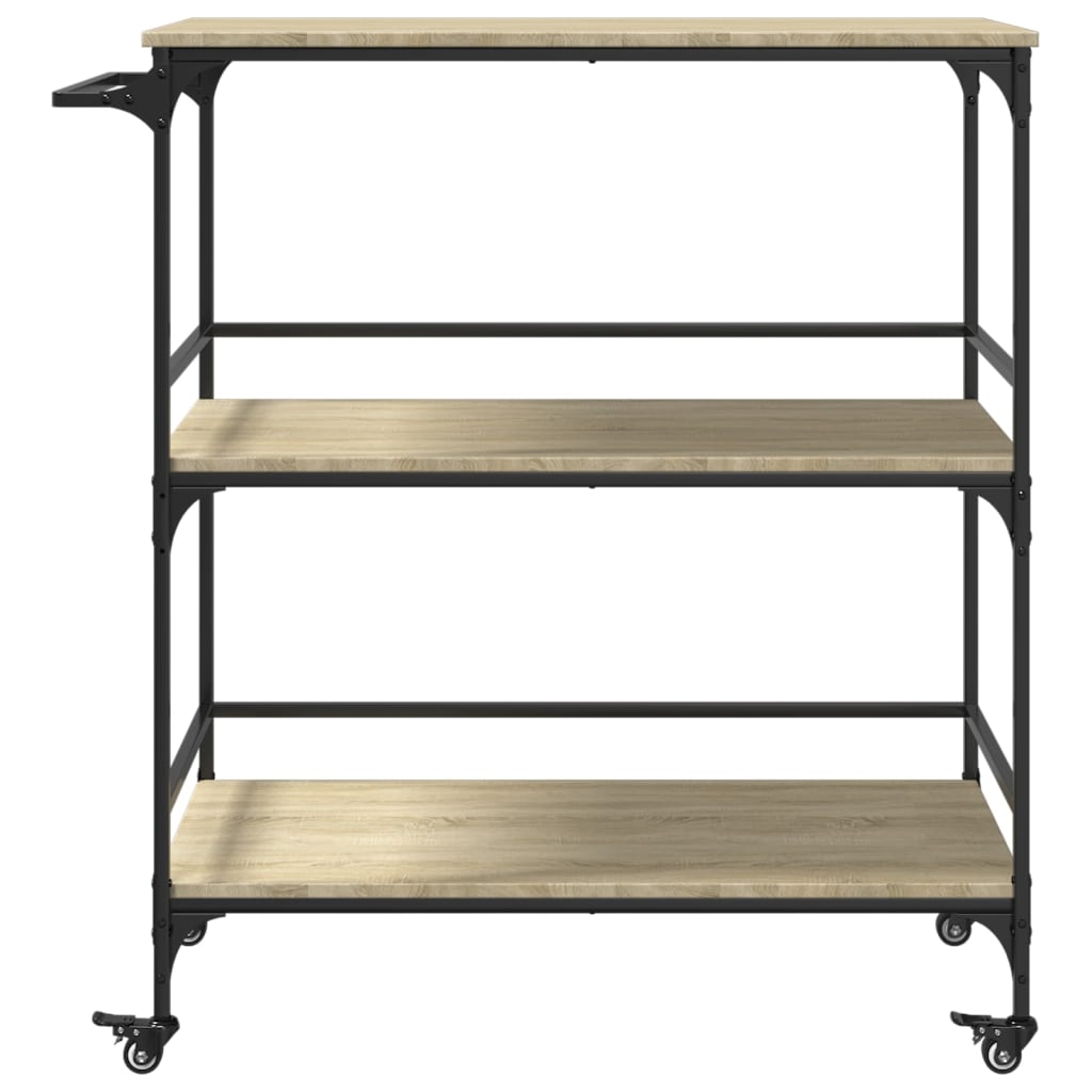 Kitchen Trolley Sonoma Oak 100.5x50x105 cm Engineered Wood