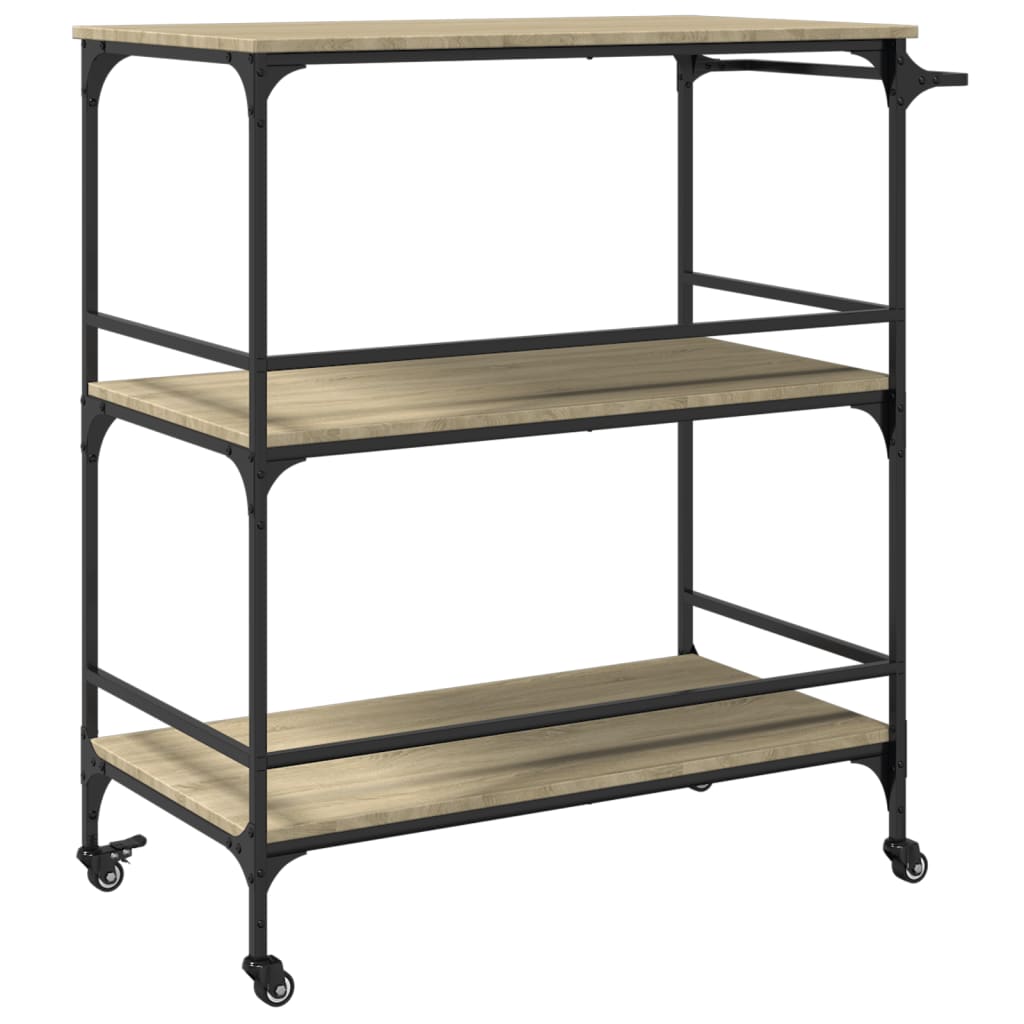 Kitchen Trolley Sonoma Oak 100.5x50x105 cm Engineered Wood