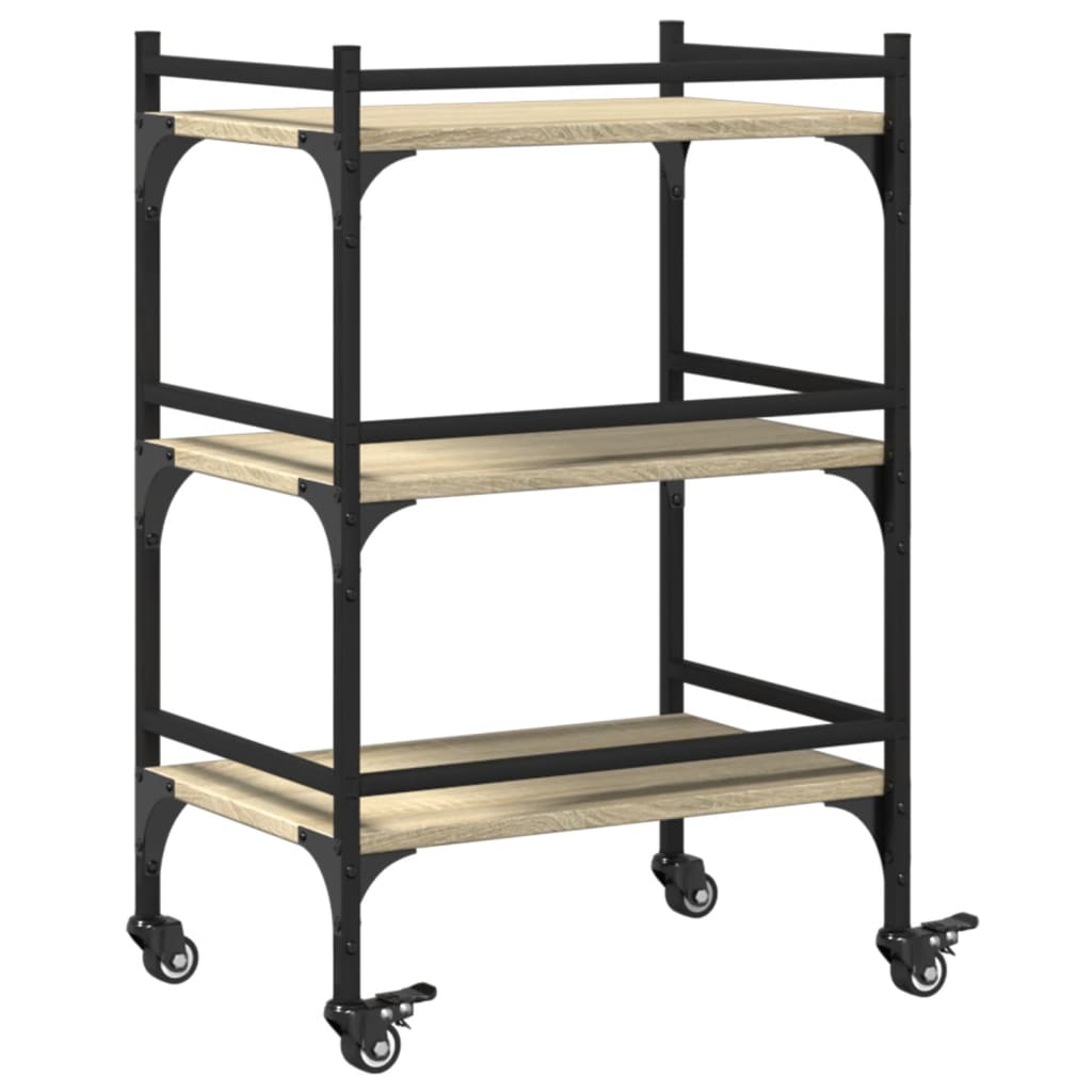 Kitchen Trolley Sonoma Oak 50x35x75.5 cm Engineered Wood