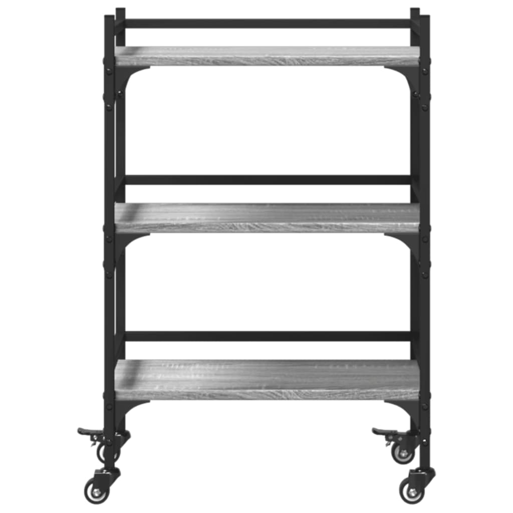 Kitchen Trolley Grey Sonoma 50x35x75.5 cm Engineered Wood