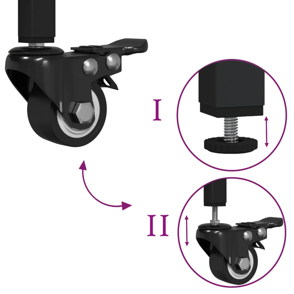 Kitchen Trolley Grey Sonoma 50x35x75.5 cm Engineered Wood