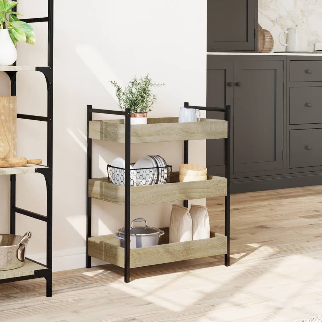 Kitchen Trolley Sonoma Oak 50x30x70 cm Engineered Wood