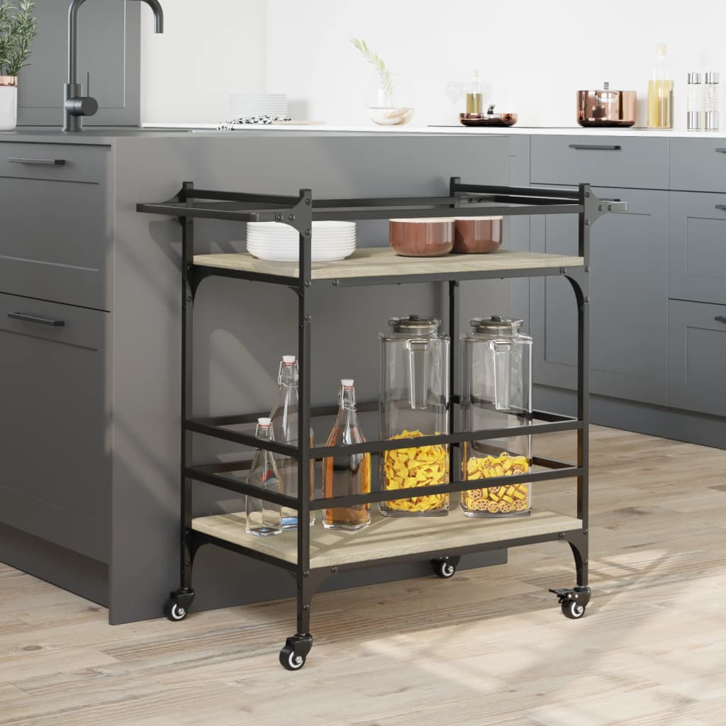 Kitchen Trolley Sonoma Oak 82x40x78.5 cm Engineered Wood