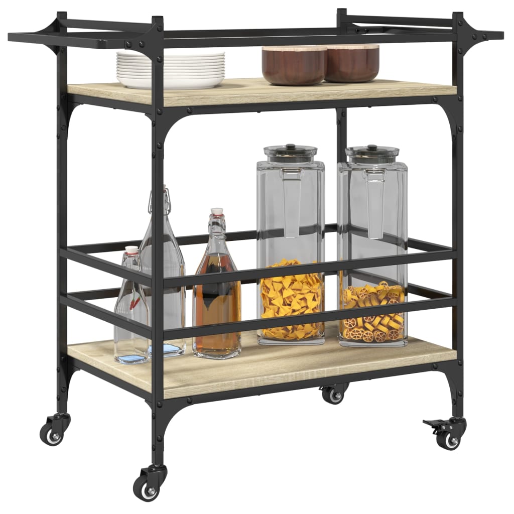 Kitchen Trolley Sonoma Oak 82x40x78.5 cm Engineered Wood