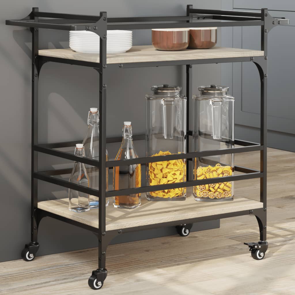 Kitchen Trolley Sonoma Oak 82x40x78.5 cm Engineered Wood