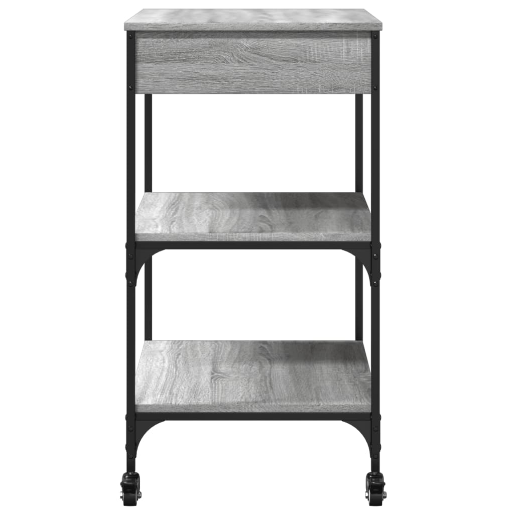 Kitchen Trolley Grey Sonoma 60x48x89.5 cm Engineered Wood