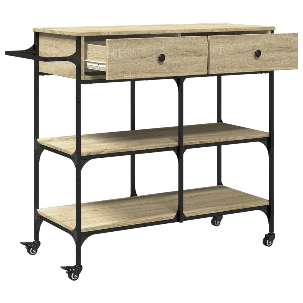 Kitchen Trolley Sonoma Oak 105x42x95 cm Engineered Wood