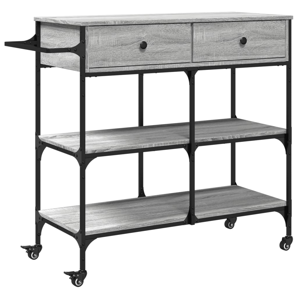 Kitchen Trolley Grey Sonoma 105x42x95 cm Engineered Wood