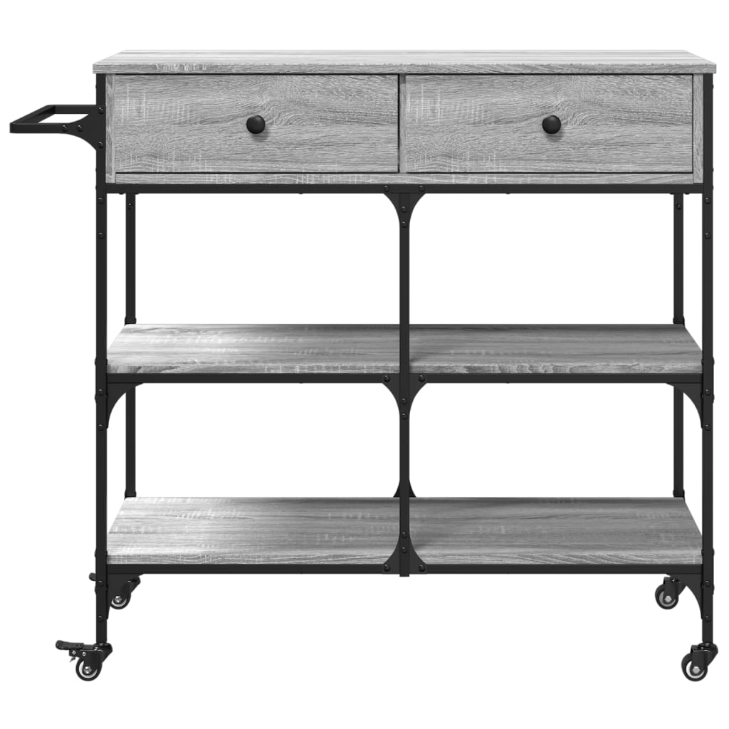 Kitchen Trolley Grey Sonoma 105x42x95 cm Engineered Wood
