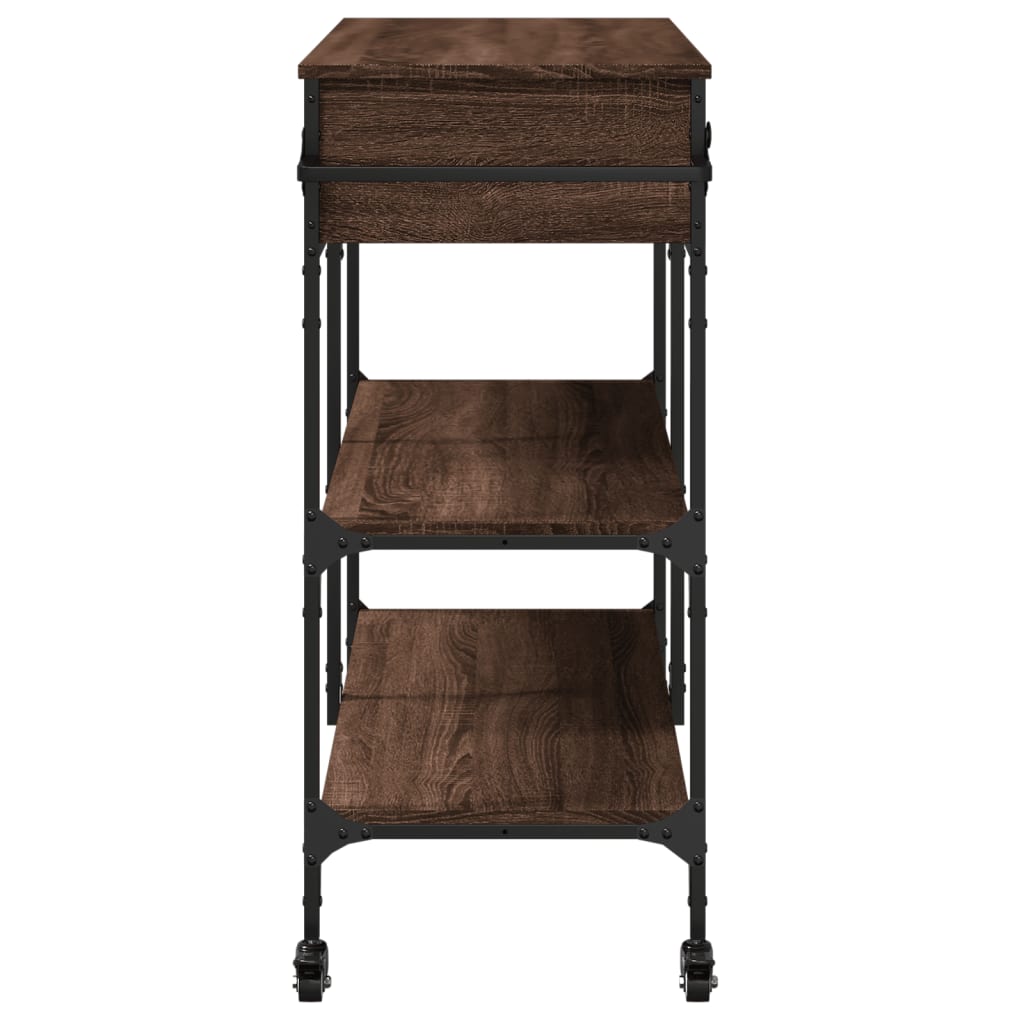 Kitchen Trolley Brown Oak 105x42x95 cm Engineered Wood