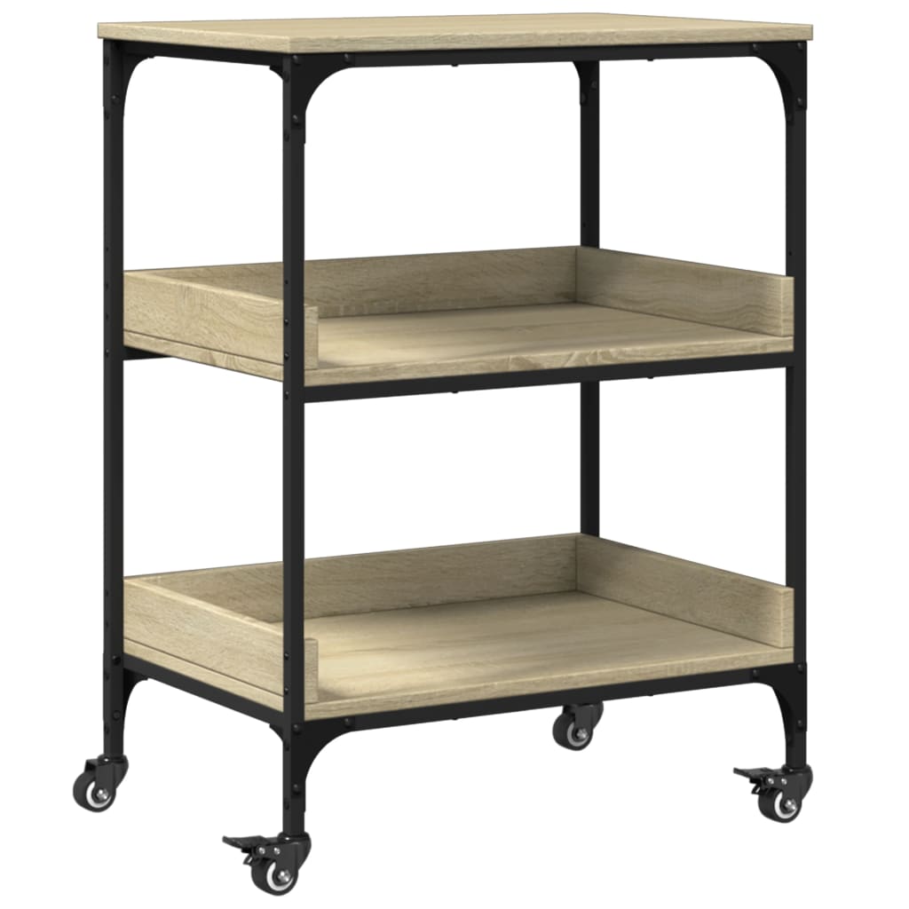 Kitchen Trolley Sonoma Oak 60x41x80.5 cm Engineered Wood