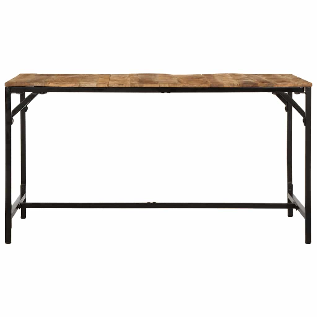Dining Table 140x70x75 cm Solid Wood Rough Mango