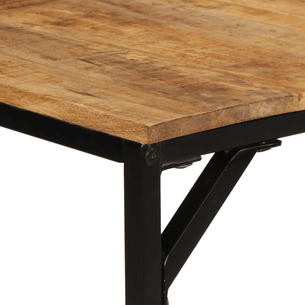Dining Table 140x70x75 cm Solid Wood Rough Mango
