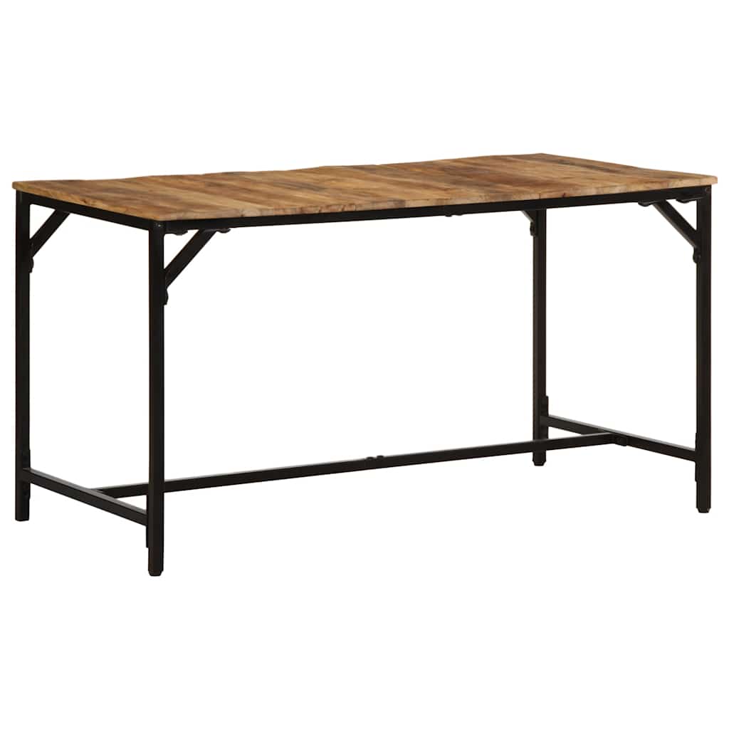 Dining Table 140x70x75 cm Solid Wood Rough Mango