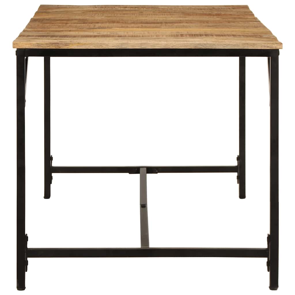 Dining Table 160x80x75 cm Solid Wood Rough Mango