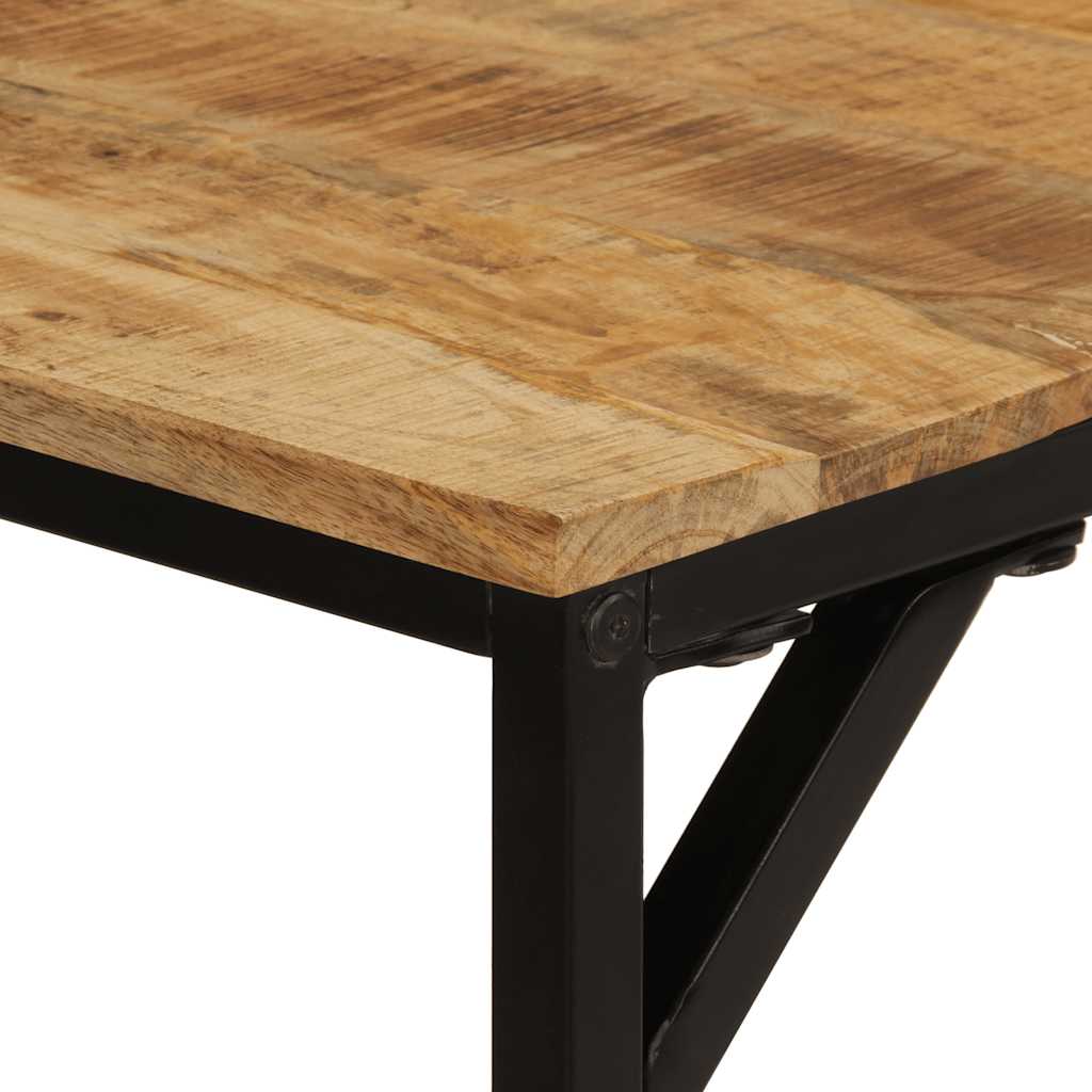 Dining Table 160x80x75 cm Solid Wood Rough Mango