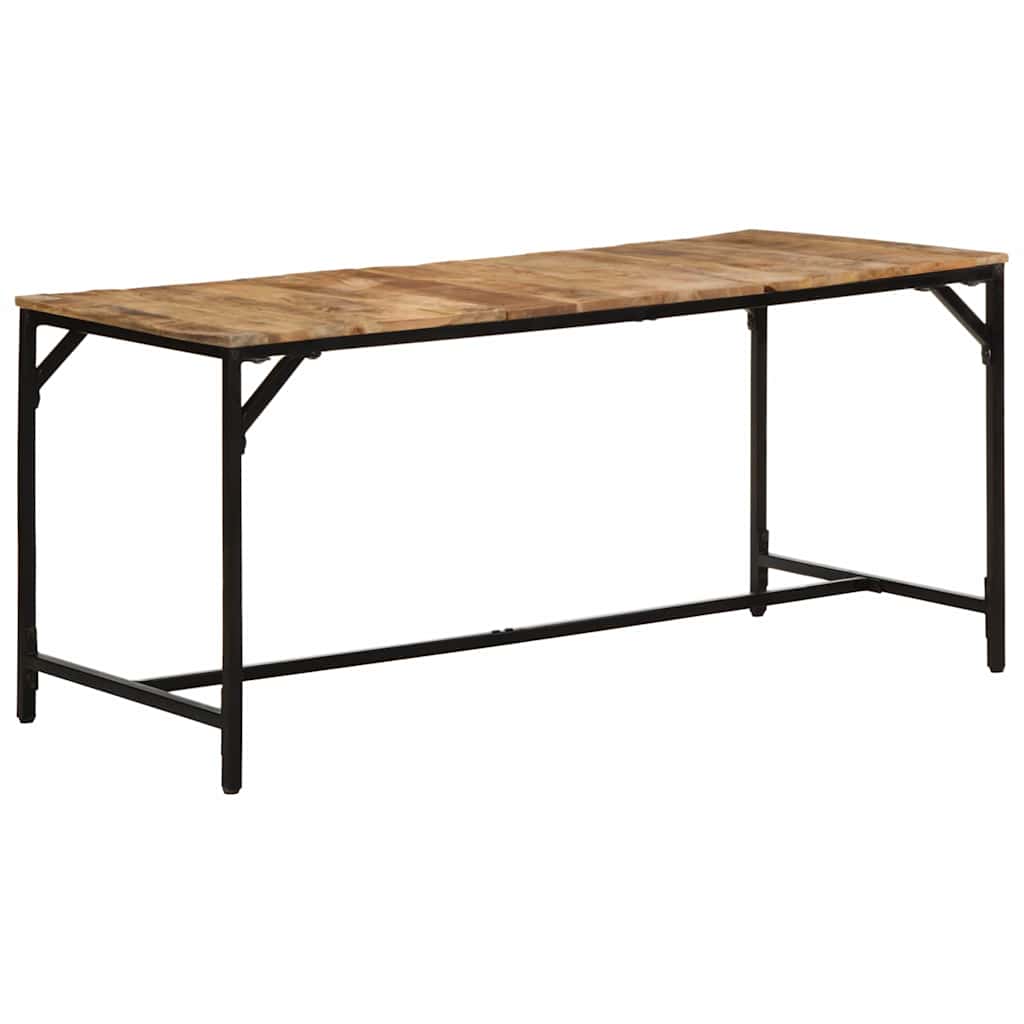 Dining Table 160x80x75 cm Solid Wood Rough Mango