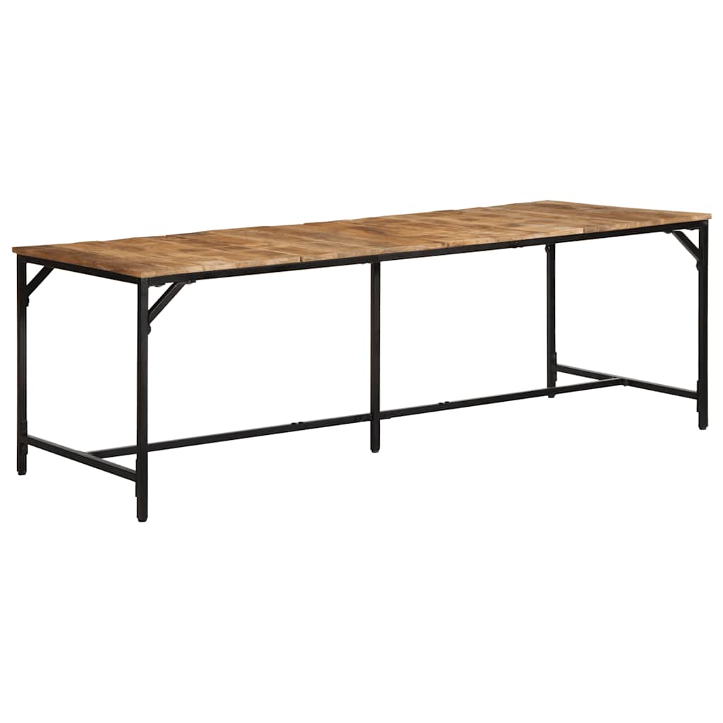 Dining Table 220x90x75 cm Solid Wood Rough Mango