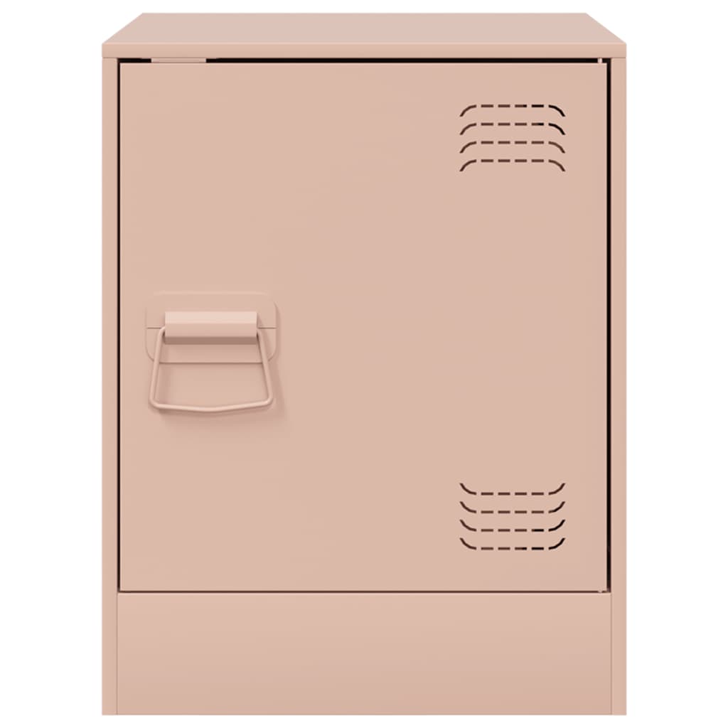 Bedside Cabinets 2 pcs Pink 34.5x39x44 cm Steel