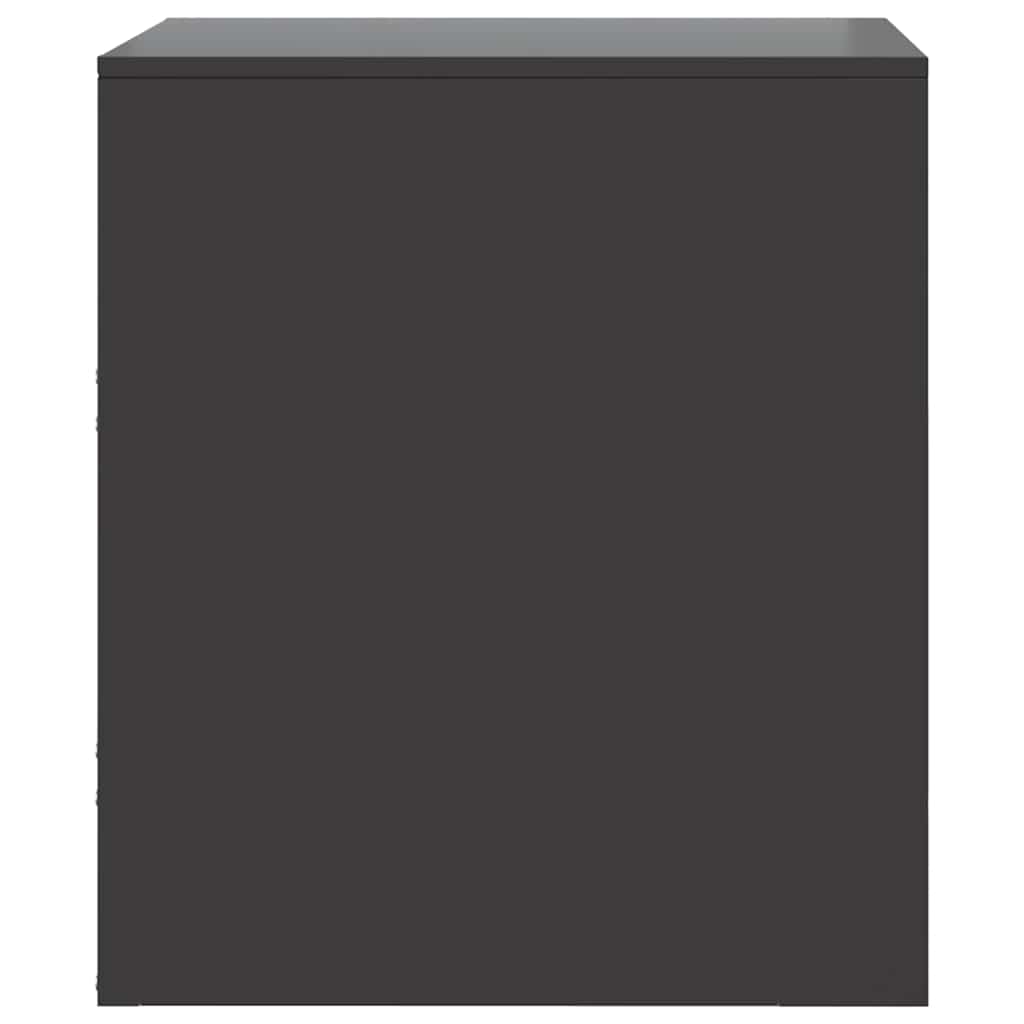 Bedside Cabinet Black 34.5x39x44 cm Steel