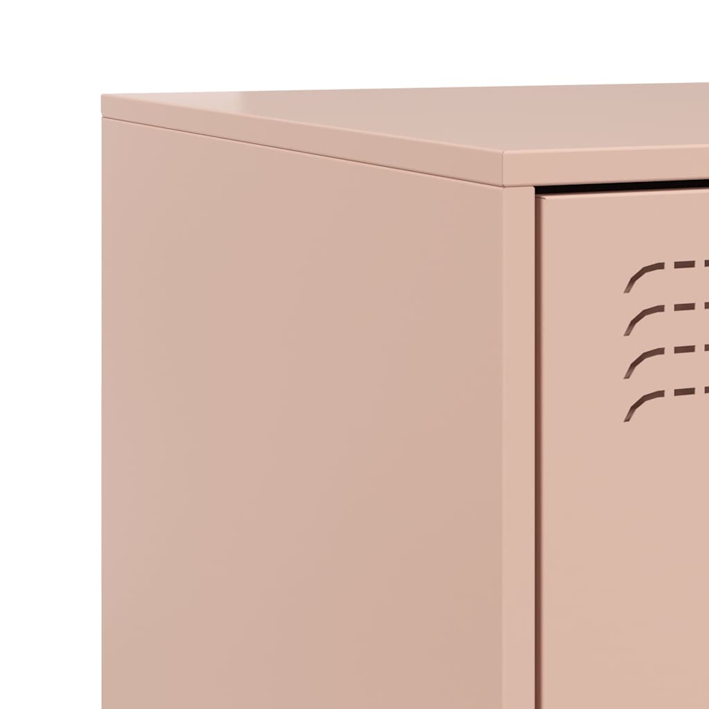 Bedside Cabinet Pink 34.5x39x44 cm Steel