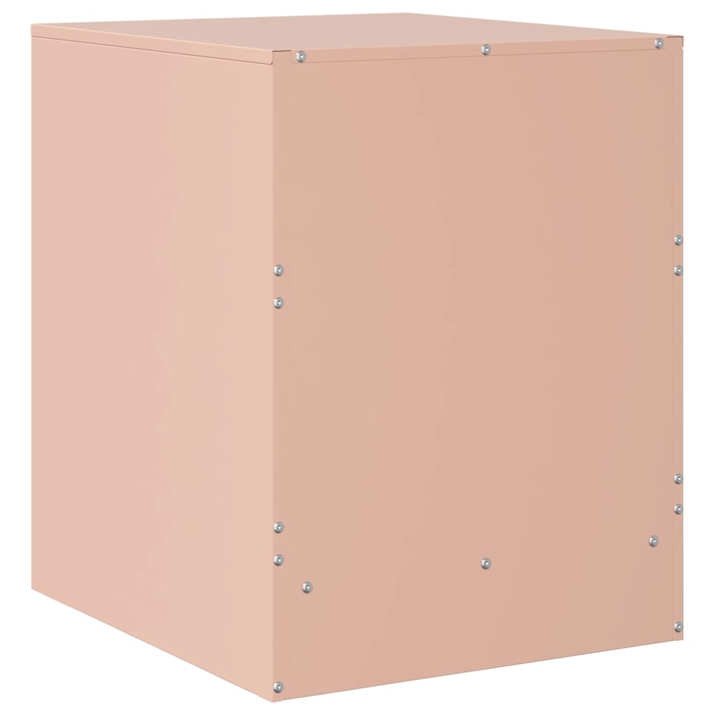 Bedside Cabinets 2 pcs Pink 34.5x39x44 cm Steel